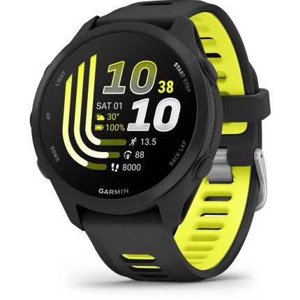 Garmin Forerunner 170 Music 43mm Αδιάβροχο Smartwatch με Παλμογράφο (Black with Black/Amp Yellow Band) <span style="color: white; visibility:visible;">0753759368319</span>