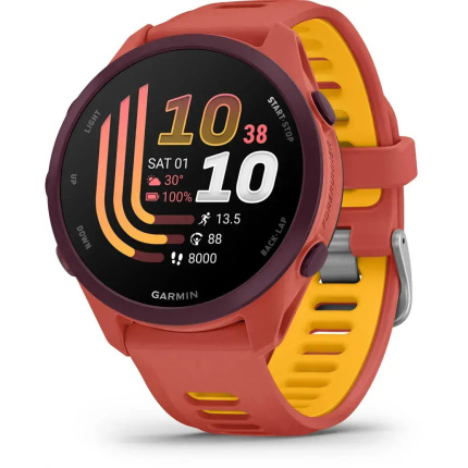 Garmin Forerunner 170 Music 43mm Αδιάβροχο Smartwatch με Παλμογράφο (Pink Mango) <span style="color: white; visibility:visible;">0753759368340</span>