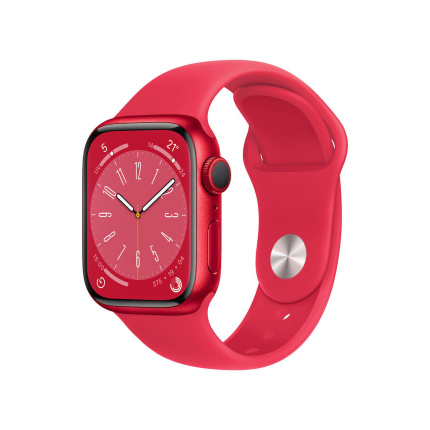 Apple Watch Series 8 Cellular Aluminium 41mm Αδιάβροχο με eSIM και Παλμογράφο ((PRODUCT)Red) <span style="color: white; visibility:visible;">0194253178040</span>
