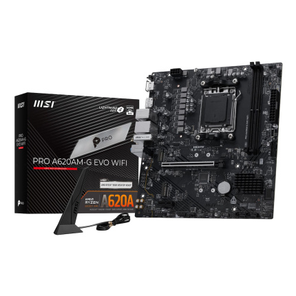 MSI PRO A620AM-G EVO WIFI Motherboard Micro ATX με AMD AM5 Socket 7E96-001R <span style="color: white; visibility:visible;">4711377417501</span>