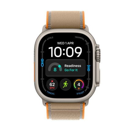 Apple Watch Ultra 4 Titanium 49mm Αδιάβροχο με Παλμογράφο (Natural Titanium with Sand Trail Loop - S/M) <span style="color: white; visibility:visible;">0195951215860</span>