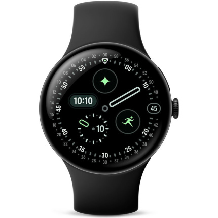 Google Pixel Watch 4 4G Aluminium 45mm με Παλμογράφο (Matte Black Aluminium Case/Obsidian Active Band) <span style="color: white; visibility:visible;">0840353931480</span>