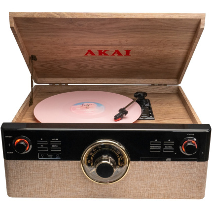 Akai Proffesional ATT-300CC Βαλιτσάκι Πικάπ με Belt Drive, Προενίσχυση και Ενσωματωμένα Ηχεία Καφέ <span style="color: white; visibility:visible;">4905192534516</span>