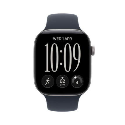 Apple Watch Series 12 Cellular Aluminium 42mm Αδιάβροχο με Παλμογράφο (Space Grey Aluminium with Navy Blue Sport Band - S/M) <span style="color: white; visibility:visible;">0195951230122</span>
