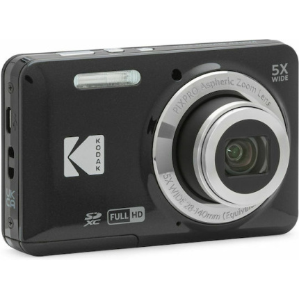 Kodak Pixpro FZ55 Compact Φωτογραφική Μηχανή 16MP Οπτικού Ζουμ 5x Μαύρη(819900014068)